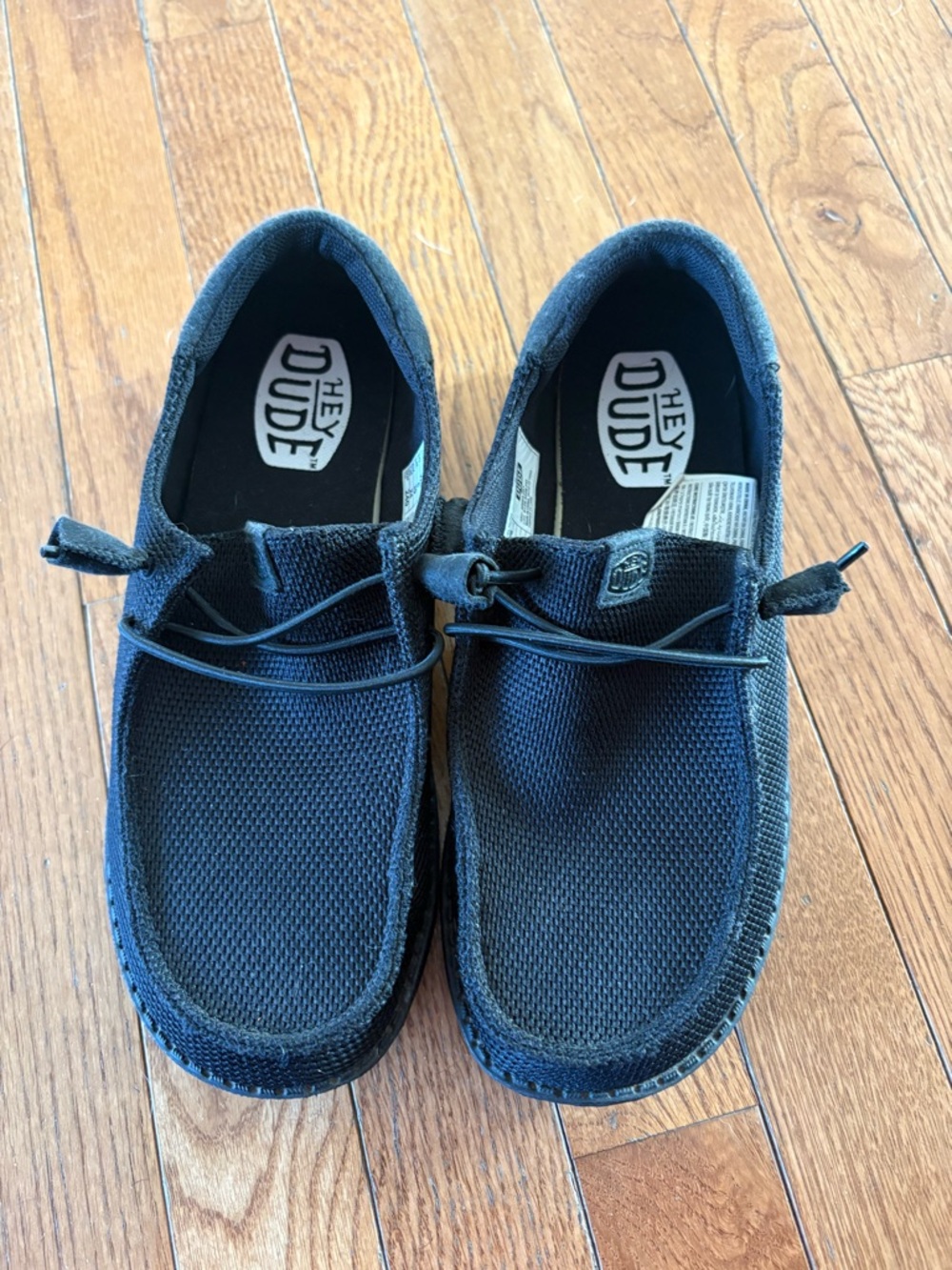 Hey Dude black Knit Slip-On Loafers